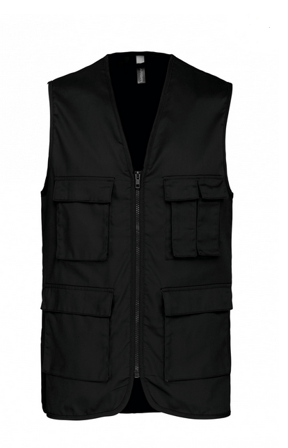 gilet multipoches noir